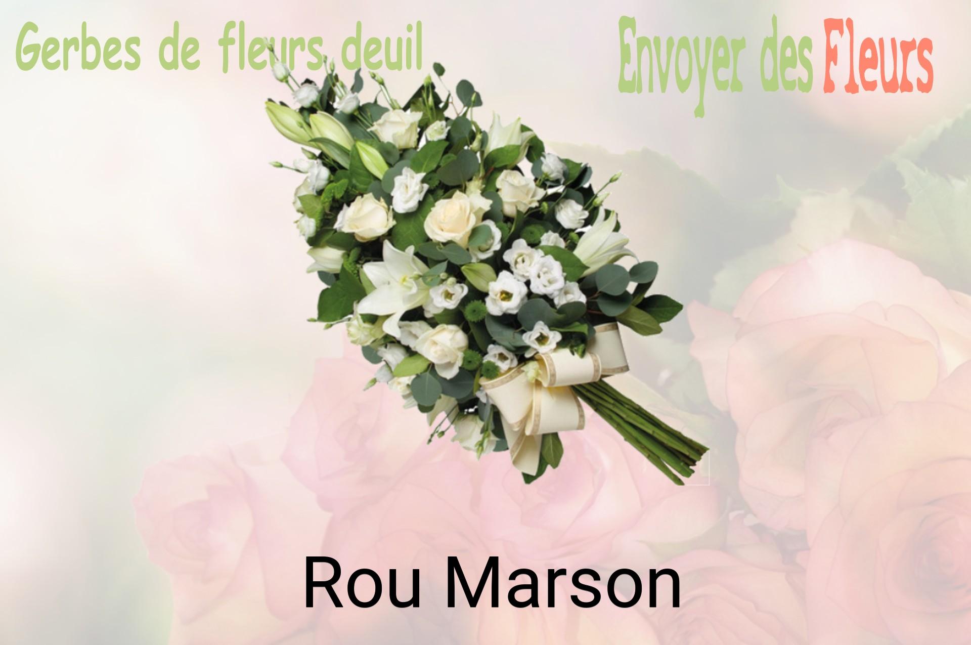 Gerbe de fleurs de deuil livrée à Rou-Marson